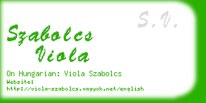 szabolcs viola business card